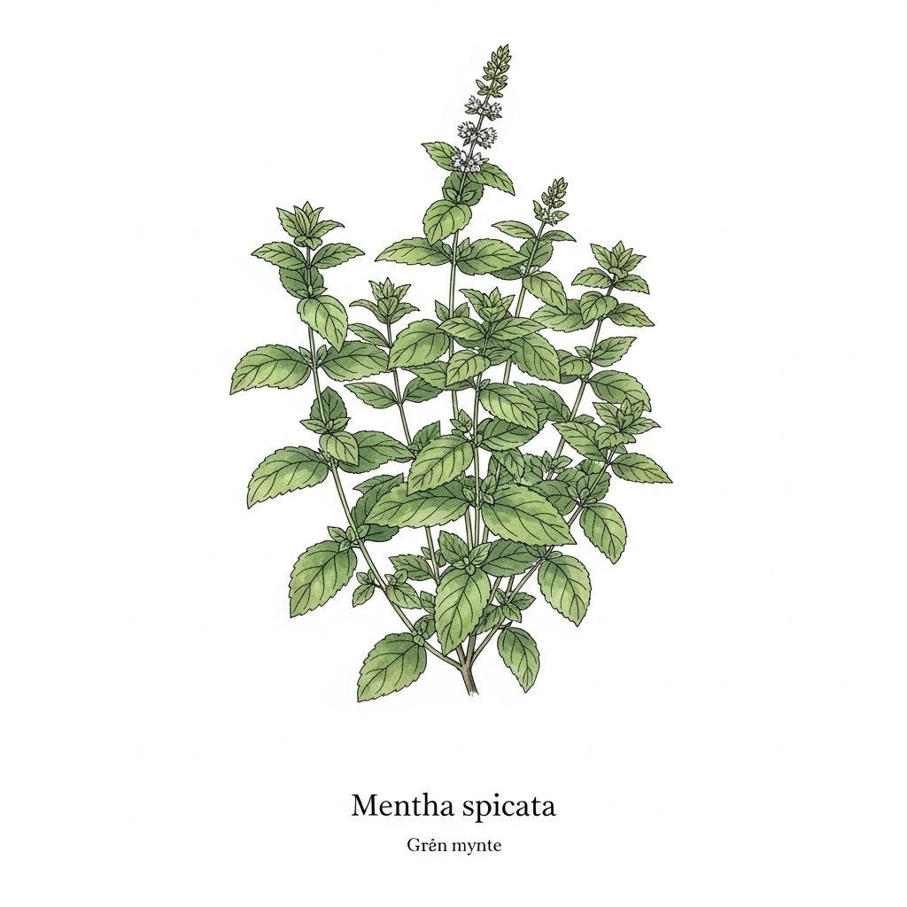 Plakat (Mentha spicata) Grøn mynte