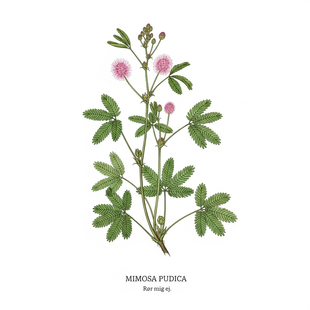 Plakat - Rør mig ej (Mimosa Pudica)